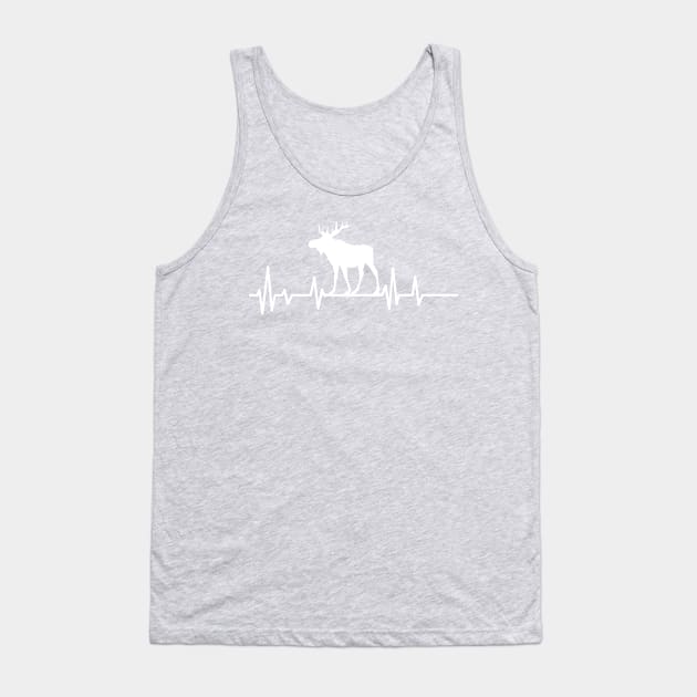 moose heartbeat lover,moose gift animal deer nature in alaska elk Tank Top by mezy